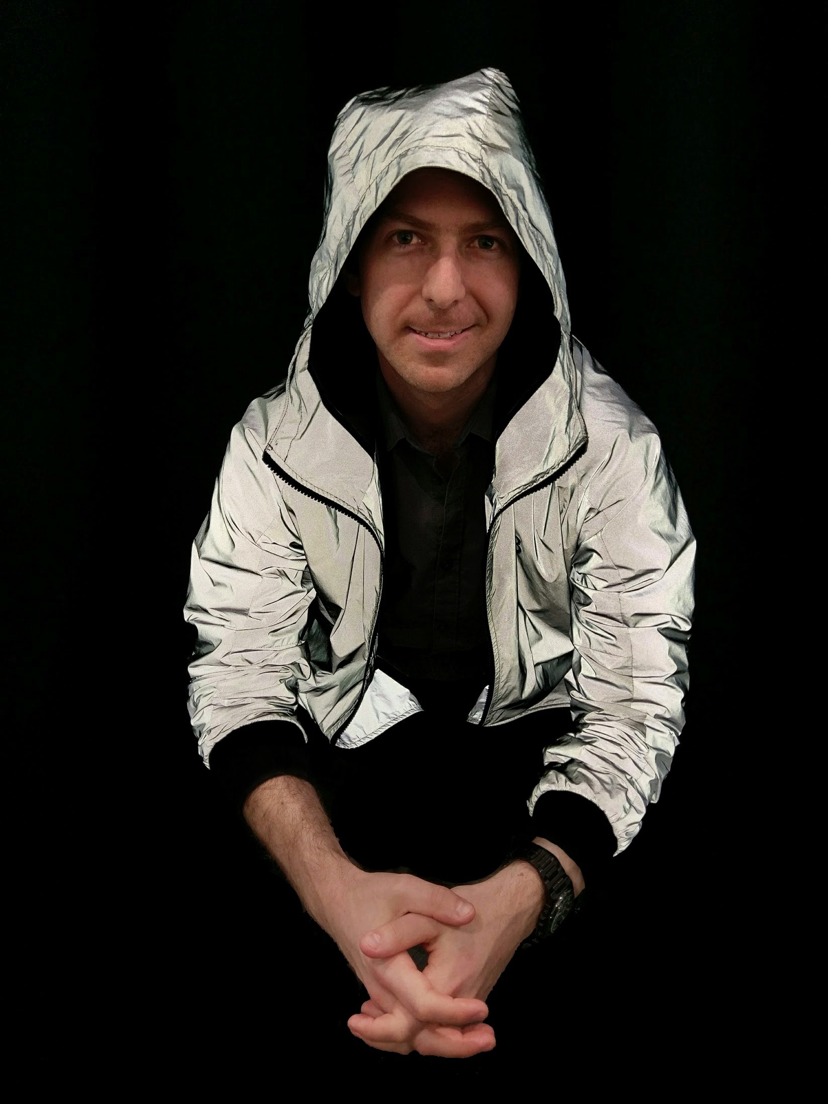 Will Smith in reflective jacket